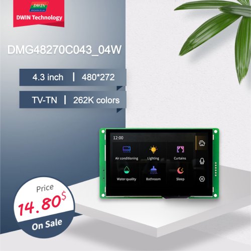 Zdjęcie Wyświetlacz TFT 4.3" z dotykowym panelem dla Arduino – DMG48270C043