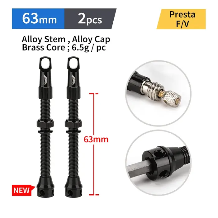 Image de Valve Presta Aluminium 7075 - 40 à 100mm