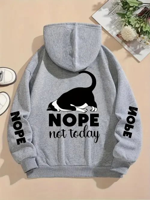 Image de Sweat à Capuche Femme Chat Mignon - Confort & Style Hiver