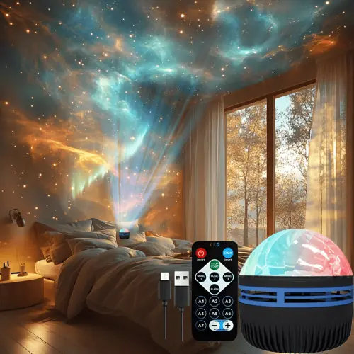Image de Projecteur Ciel Étoilé LED - Lumière Ambiance Aurore Boréale