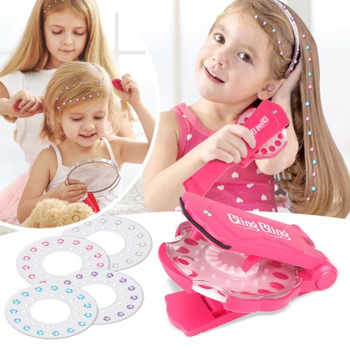 Immagine di Set di Gioielli Magici per Capelli con Diamanti Bling e Glitter: Accessori Interattivi per Bambine, Copricapo Stile Moda, Giocattolo di Ruolo per la Bellezza e il Make-up
