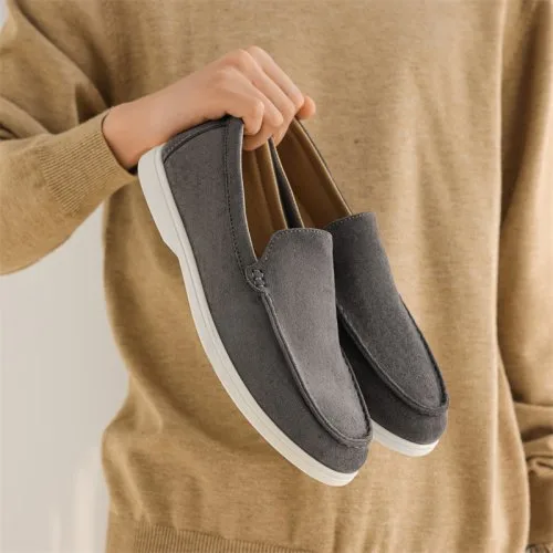 Graue Herren-Loafer