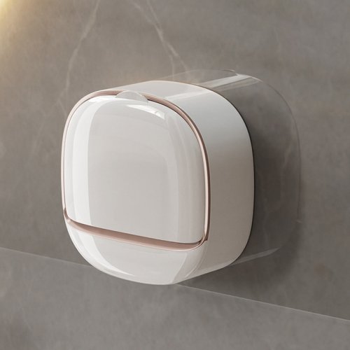 Zdjęcie 1PC mydelniczka naścienna lekka luksusowa mydelniczka bezdotykowa mydelniczka odpływowa mydelniczka do łatwego czyszczenia