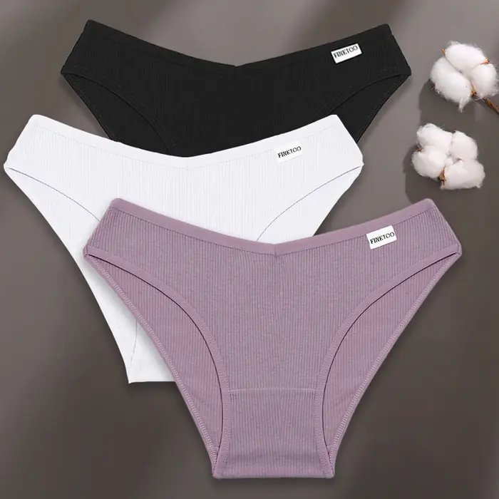 Image de Culottes Sexy en Coton - Ensemble de 3 Pièces