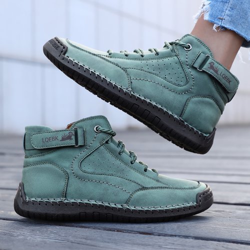 Imagen de Zapatos Casuales de Cuero Hechos a Mano para Mujer – Moda Primavera y Otoño, Zapatillas Transpirables y Cómodas para Caminar