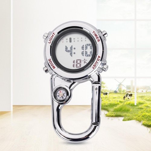 Imagen de Reloj de Bolsillo Unisex con Brújula y Mosquetón