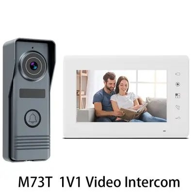 Image de Interphone Vidéo 7 Pouces avec RFID et Vision Nocturne