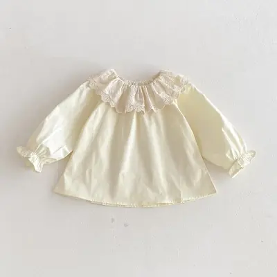 Image de Chemise à Volants pour Bébé Fille - Coton Dentelle