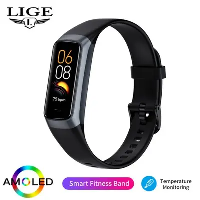 Image de Montre Connectée Femme - Écran AMOLED, Suivi Santé & Activité