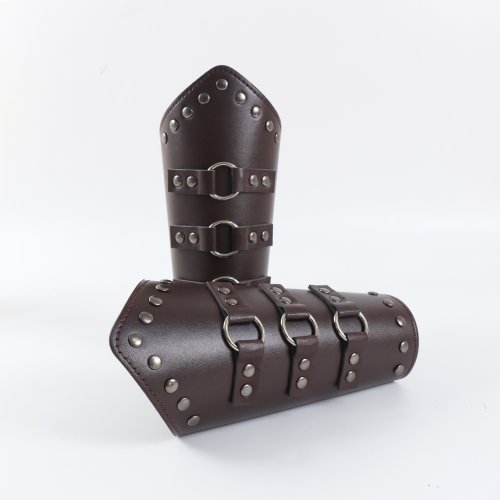 Bild von Männer Mittelalter Cosplay PU-Leder Rüstung Armstulpen mit Schnürung – Viking, Pirat, Ritter, Gauntlet, Armband, Armschiene, Steampunk Zubehör
