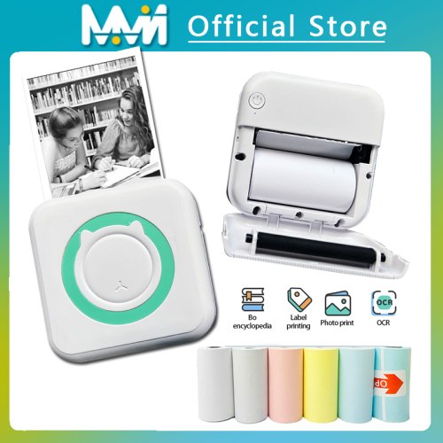Afbeelding van Draagbare Mini Thermische Printer Draadloos BT 203 dpi Foto Label Memo Verkeerde Vraag Afdrukken Met USB Kabel Imprimante Draagbare