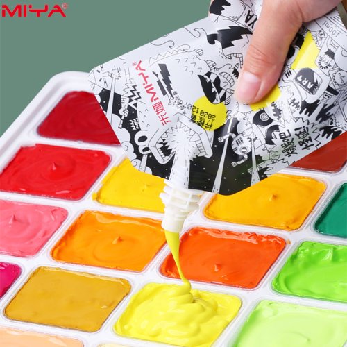 Immagine di Pittura a Gouache Himi 100ml - Colori Vivaci e Non Tossici per Pittura su Tela, Carta e Progetti Artistici per Professionisti, Studenti e Bambini