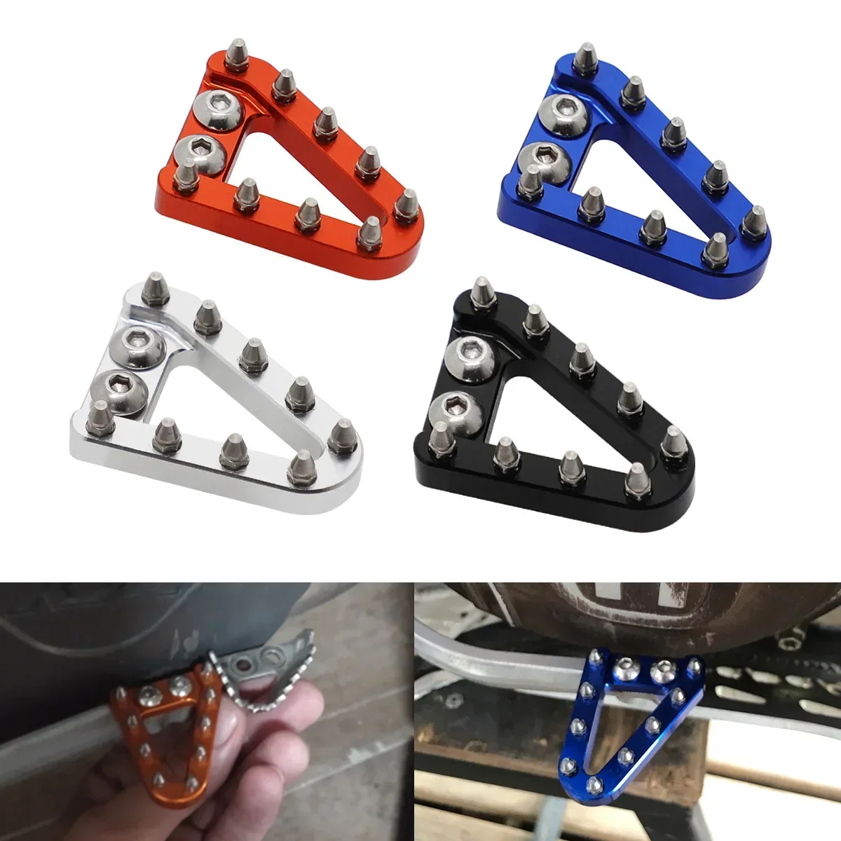 Zdjęcie Końcówka płyty stopni tylnego pedału hamulca CNC do motocykli KTM EXC, EXCF, SX, SXF, XC, XCF, XCW, XCFW, TC, TE (2008-2016) – wytrzymała i precyzyjna modyfikacja