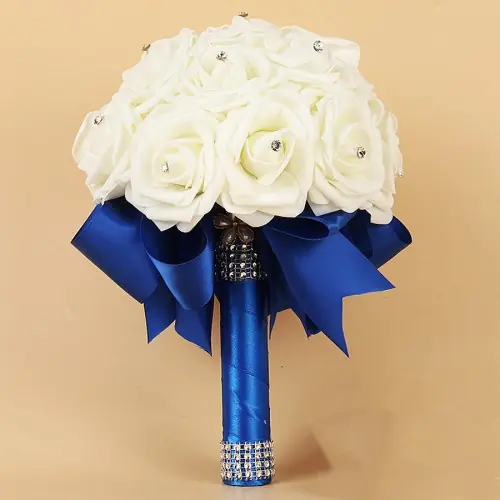Image de Bouquet de Roses Artificielles Romantique