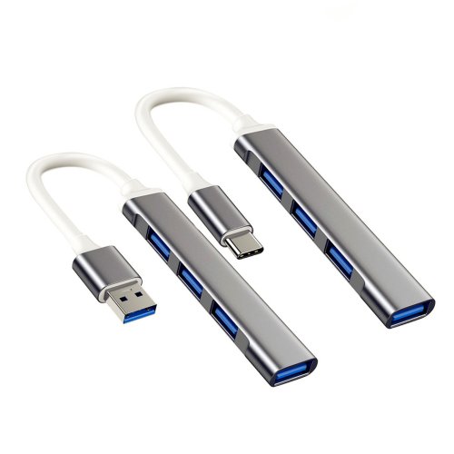 Zdjęcie USB 3.0 Hub 4-Portowy z Typem C – Szybki Rozdzielacz do Komputera