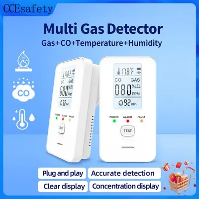 Image de Détecteur de Gaz 4 en 1 avec Alarme et Écran LCD