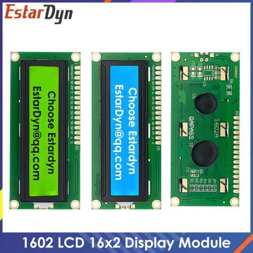 Image de Écran LCD 16x2 Bleu/Jaune/Vert - I2C pour Arduino