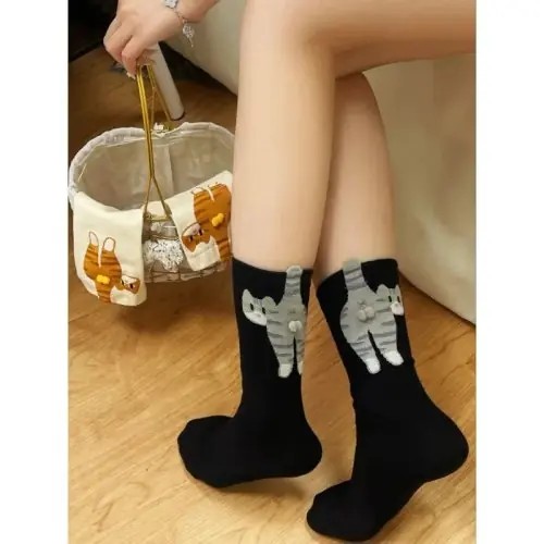 Image de Chaussettes Kawaii Chat Mignon - Coton Doux & Confortables