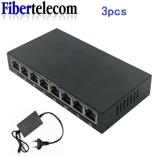 Bild von 8-Port Gigabit Ethernet-Switch mit RJ45-Anschlüssen – Desktop-LAN-Switch für 10/100/1000 Mbps Netzwerke