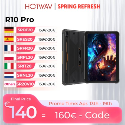 Zdjęcie Hotwav R10 Pro – Wytrzymały Tablet Android 14 z Wysoką Baterią i Kamerą 13 MP