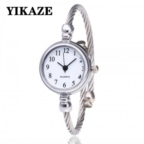 Imagen de Reloj de Pulsera para Mujer con Diseño Retro, Cuarzo y Correa de Acero Inoxidable con Detalles en Oro, Estilo Elegante y Moderno