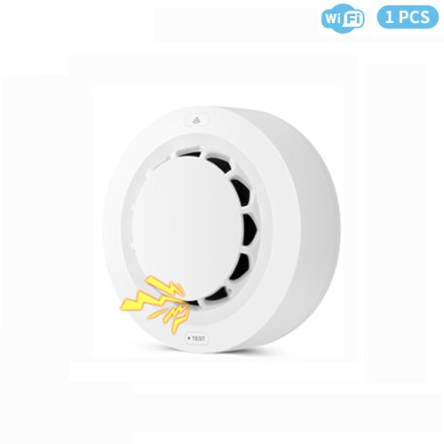 Immagine di Tuya Wifi o Zigbee Sensore rilevatore di fumo Protezione antincendio wireless Allarme fumo Sensore di prevenzione di sicurezza ad alta sensibilità 80DB
