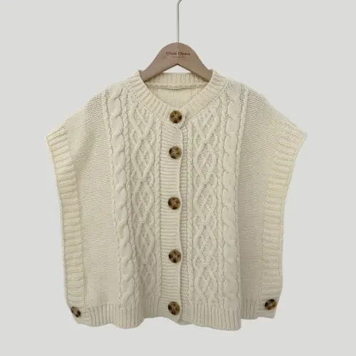 Image de Cardigan Tricot Torsadé Femme - Style Décontracté Automne-Hiver