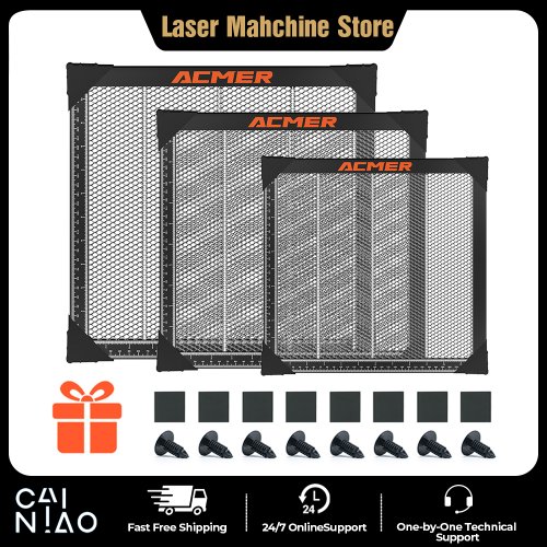 Immagine di Tavolo da lavoro a nido d'ape per taglio laser ACMER 300x3 0/400x400/440x440/500x500x22mm Scheda a nido d'ape per macchina da taglio laser