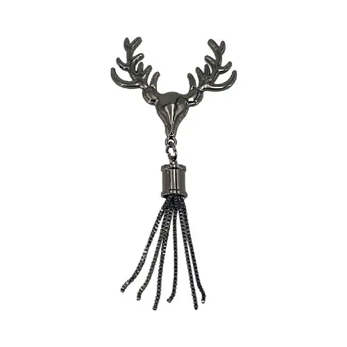 Image de Fermoir Tête de Cerf Métallique - Accessoire Élégant pour Sac à Main