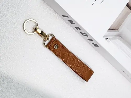 Image de Porte-clés en Cuir Personnalisé - Gravure Laser & Anti-Perte