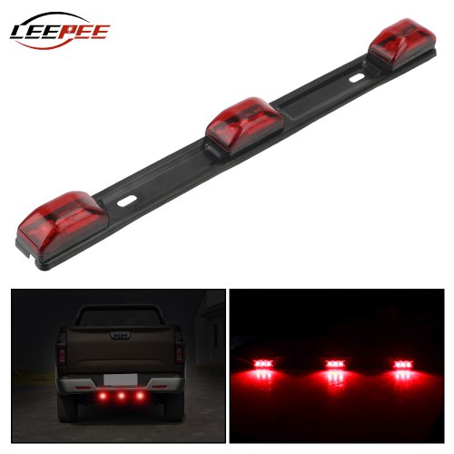 Immagine di Barra LED Posteriore 12V con Luci di Posizione, Freni e Direzione - Lampade Rosse Universali per Auto, Camion e Rimorchi con DRL Integrato