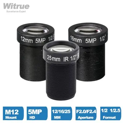 Image de Objectif 5Mpx M12 pour Caméras IP de Sécurité