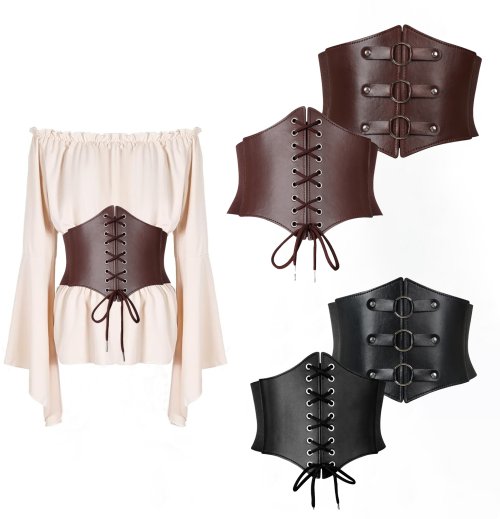 Afbeelding van Corset Riem Bandage Super Brede Pu Lederen Gordel Afslanken Lichaam Vrouwen Elastische Hoge Taille Riemen Veelzijdig voor Dagelijks Bustier Corset