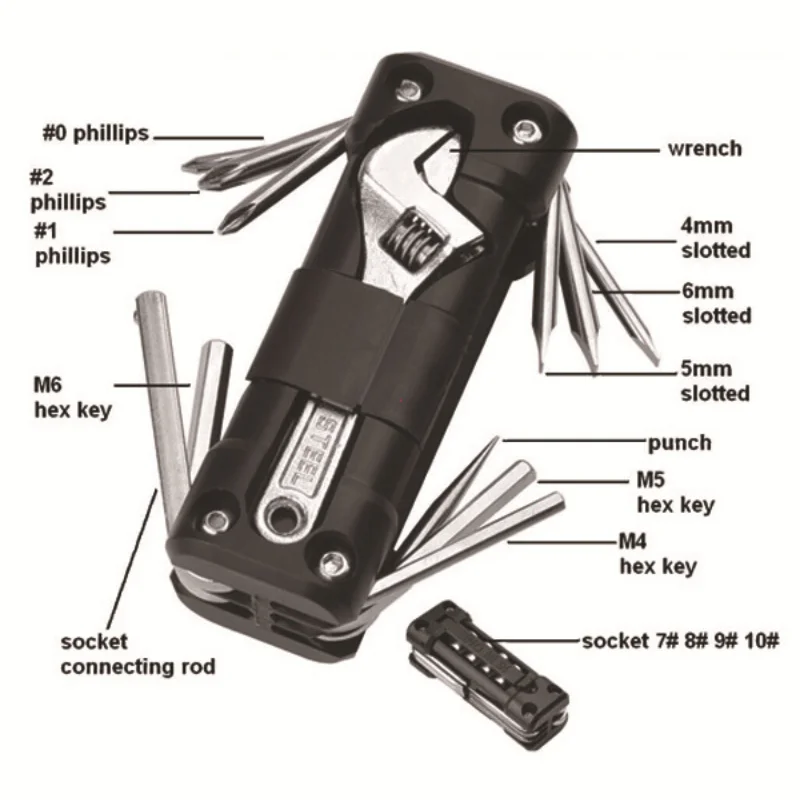 Image de Kit Outils Multifonctions Moto & Vélo - Réparation Rapide