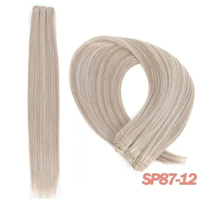 Image de Tissage Synthétique Ombré 32" - Blond/Brun/Gris