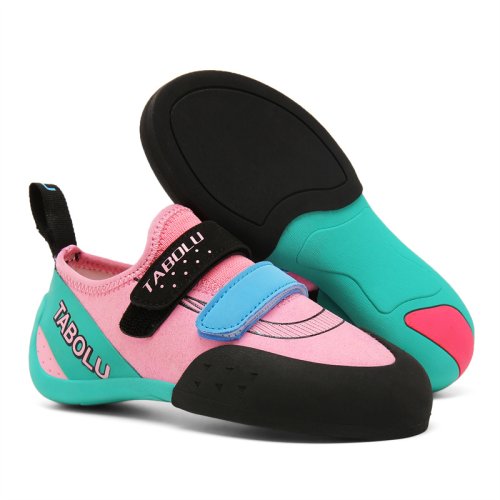 Imagen de Zapatos de escalada en roca para niños y niñas, zapatillas de entrenamiento de rebote para interiore...