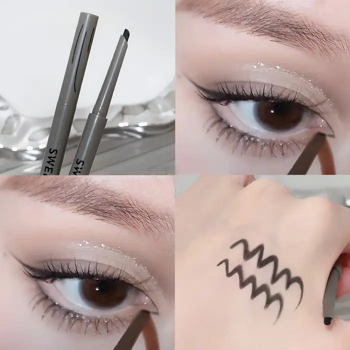 Image de Crayon à Paupières Rouge Vin Mat - Maquillage Naturel & Imperméable