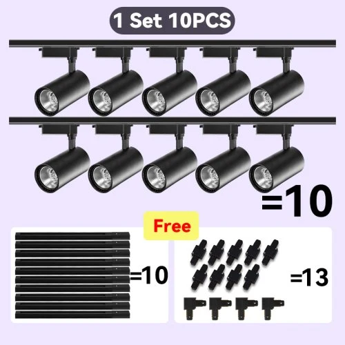 10 luces conjunto negro