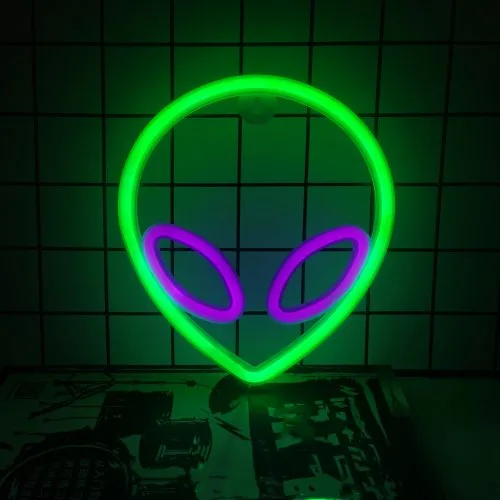 Alien lila grün