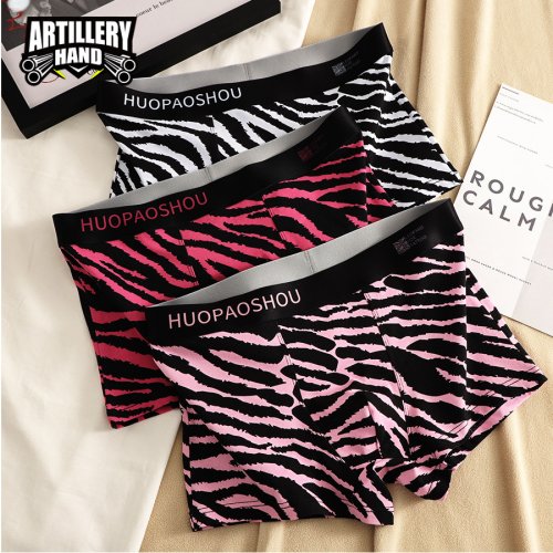 Afbeelding van Stijlvolle Herenboxershorts van Katoen met Luipaardprint – Comfortabele en Ademende Onderbroek met U-Ardennen Pouch voor Maximale Draagcomfort