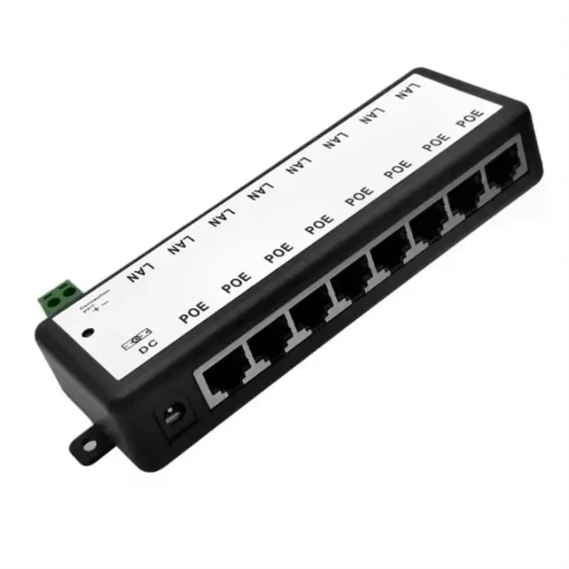 Image de Injecteur PoE 8 Ports Gigabit - Alimentation IP Caméras & Téléphones