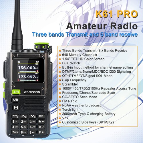 Zdjęcie Baofeng K61 Pro – Potężny Radiotelefon UHF/VHF z Szyfrowaniem i Dual Watch