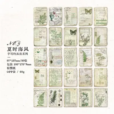 Image de Kit Scrapbooking Vintage 50 Pièces - Décoration Rétro DIY
