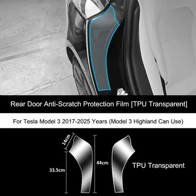 Image de Film Protection Anti-Rayures Porte Arrière Tesla Model Y & 3