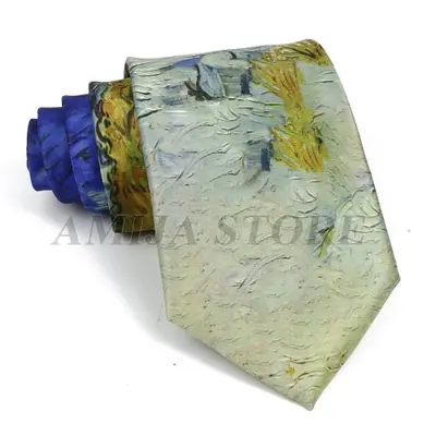 Image de Cravate Homme Vintage Imprimée Fleurs & Graffiti