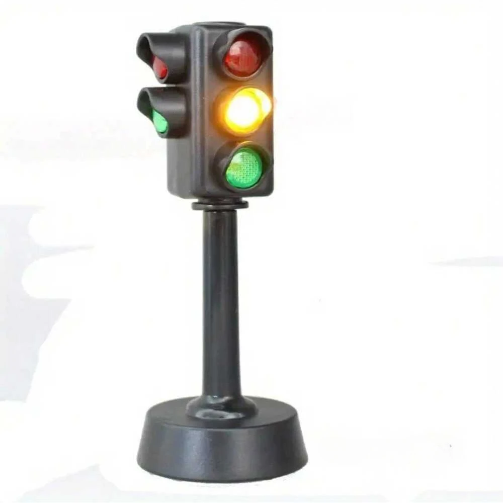 Imagen de Juguete Educativo de Semáforo con Bloques de Señales de Tráfico para Niños – Rompecabezas Interactivo de Seguridad Vial con Luces LED