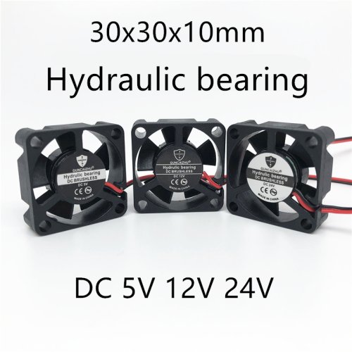Imagen de DC5V 12V 24V 3010 30MM 30*30*10MM ventilador de refrigeración ventilador de impresora 3D ventilador de tarjeta gráfica rodamiento hidráulico rodamiento de bolas 2 pines
