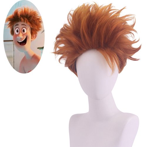 Imagen de Peluca Naranja Corta y Rizada para Cosplay