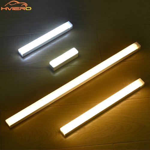 Immagine di Luci notturne con sensore di movimento LED wireless USB ricaricabile magnetico per armadio armadio cucina corridoio rilevatore lampada per armadio