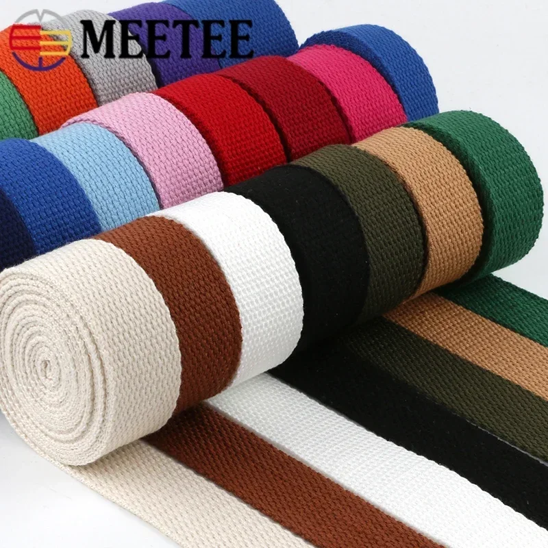 Image of Natural Cotton Webbing Tape – 5 Meter Roll in 1mm, 3mm, 20mm, 50mm Widths for DIY Bags, Backpacks, Clothing & Sewing Projects